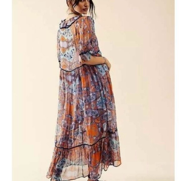 Free People Cassis Printed Chiffon Maxi Dress - Picture 2 of 7